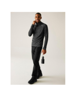 Sweat polaire quadrillé à demi zip yonder II gris homme - Regatta