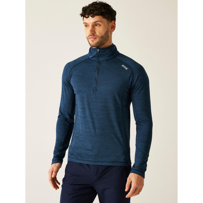 Sweat polaire quadrillé à demi zip yonder II bleu marine homme - Regatta
