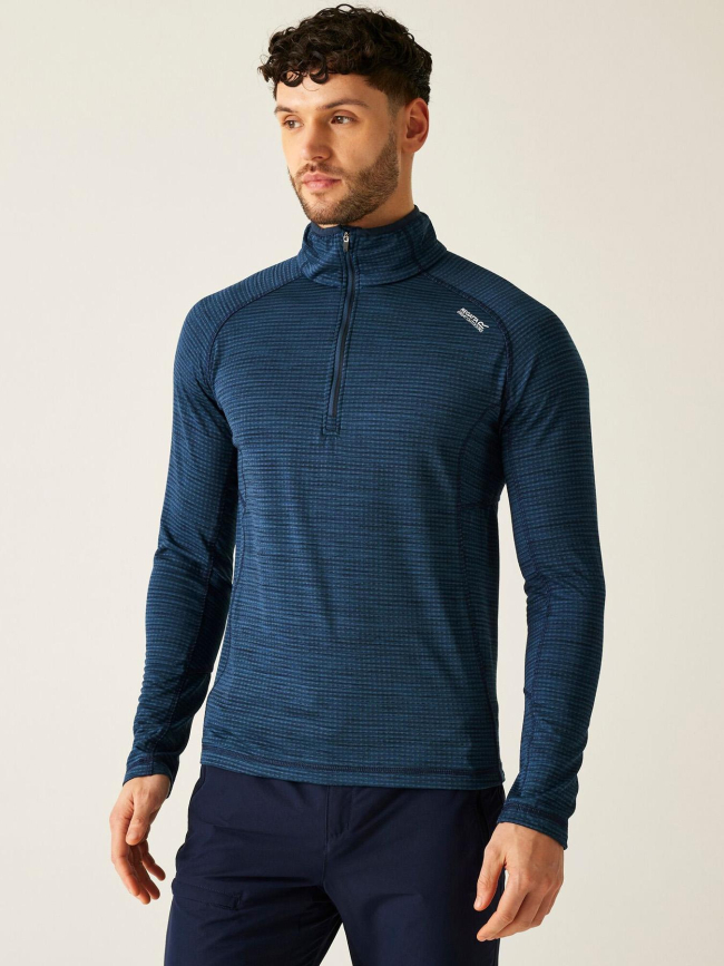Sweat polaire quadrillé à demi zip yonder II bleu marine homme - Regatta