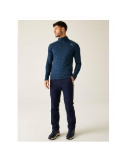 Sweat polaire quadrillé à demi zip yonder II bleu marine homme - Regatta