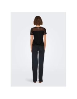 T-shirt col v stinne noir femme - Jdy