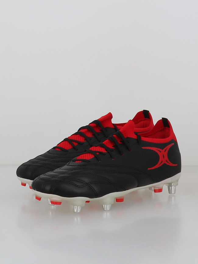 Crampons de rugby icon players 6s noir et rouge homme - Gilbert