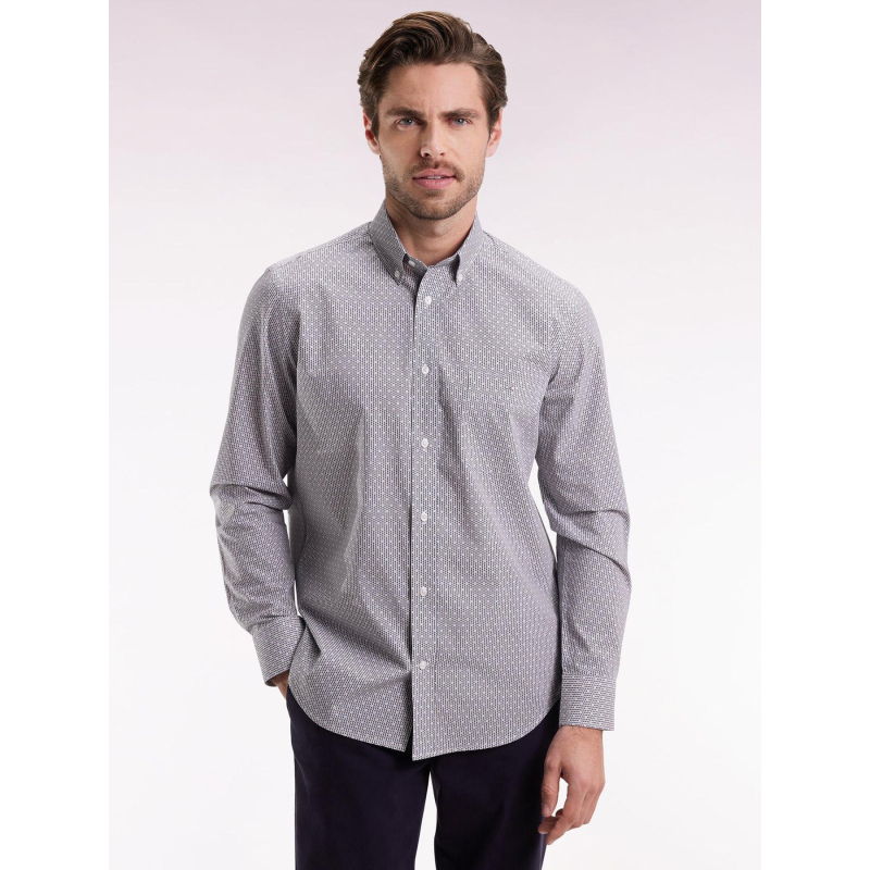 Chemise en coton à motif orage blanc homme - Eden Park