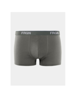 Pack de 3 boxers en coton noir gris et kaki homme - Freegun