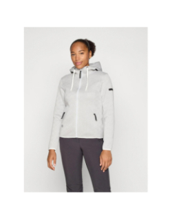 Veste à capuche auen blanc et gris femme - Icepeak