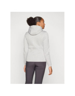 Veste à capuche auen blanc et gris femme - Icepeak