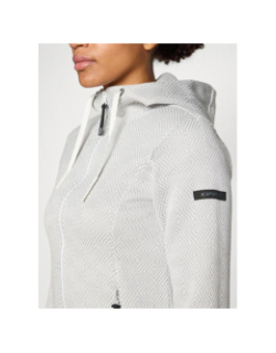 Veste à capuche auen blanc et gris femme - Icepeak