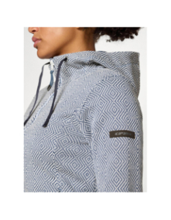 Veste à capuche auen blanc et bleu femme - Icepeak