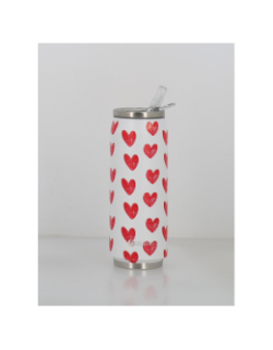 Canette isotherme heart 500ml blanc - Les Artistes