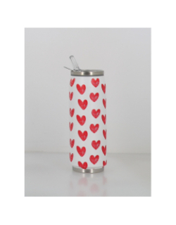 Canette isotherme heart 500ml blanc - Les Artistes