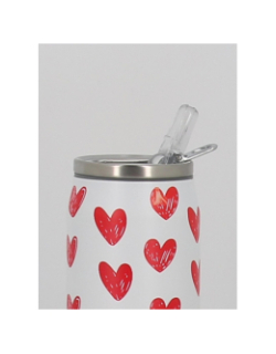 Canette isotherme heart 500ml blanc - Les Artistes