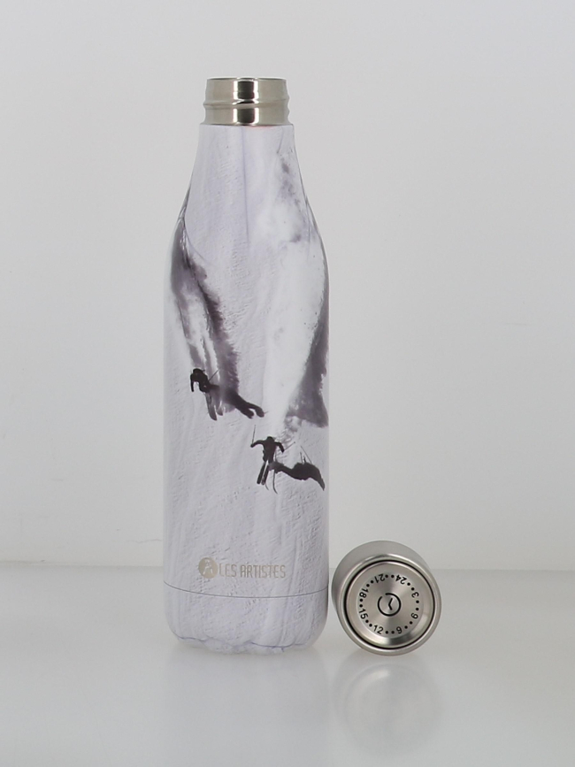 Bouteille isotherme ski 500ml blanc - Les Artistes