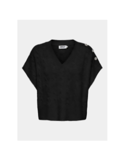 Pull col v sans manche melody noir femme - Only