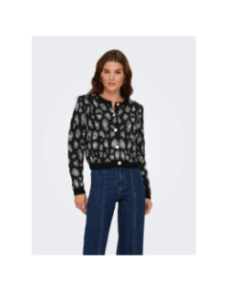 Gilet cardigan sybille noir gris femme - Only