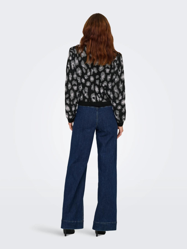 Gilet cardigan sybille noir gris femme - Only