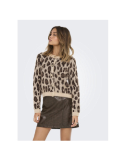 Gilet cardigan sybille marron femme - Only