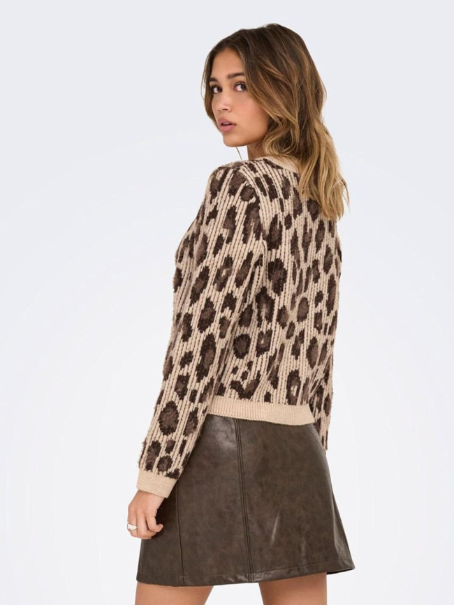 Gilet cardigan sybille marron femme - Only