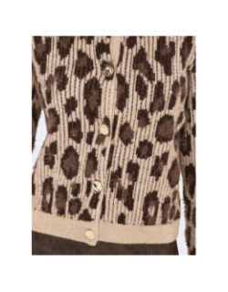 Gilet cardigan sybille marron femme - Only