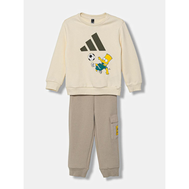 Ensemble sweat et jogging bart simpson beige bébé - Adidas