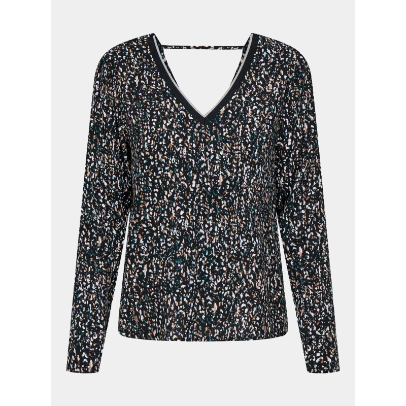 Blouse imprimée claude noir marron femme - Only