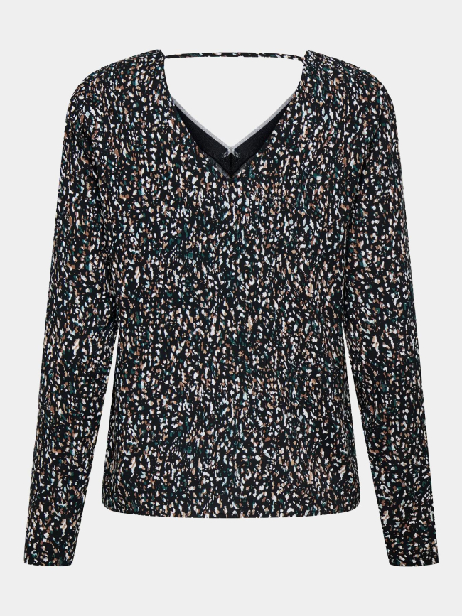 Blouse imprimée claude noir marron femme - Only