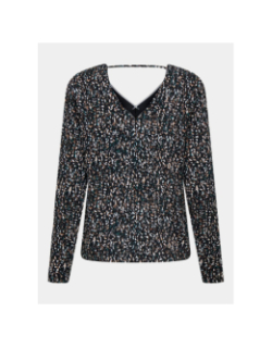 Blouse imprimée claude noir marron femme - Only