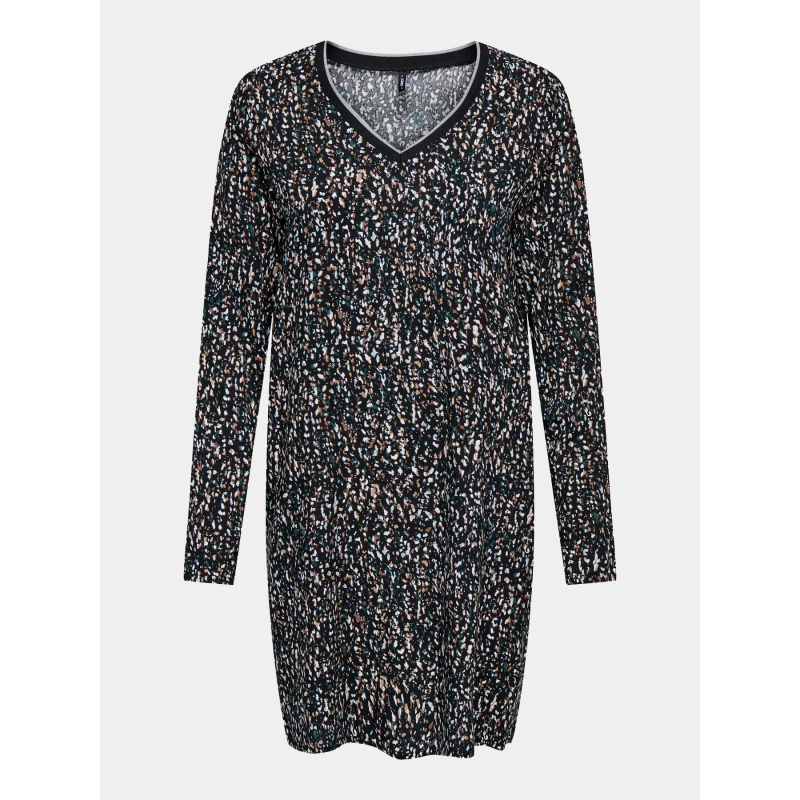 Robe courte claude life noir marron femme - Only