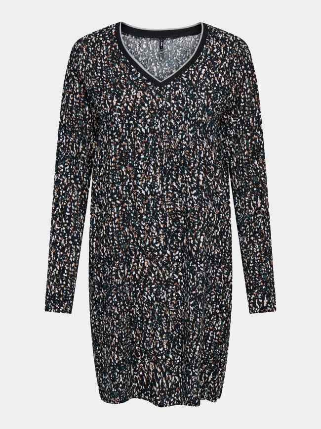 Robe courte claude life noir marron femme - Only