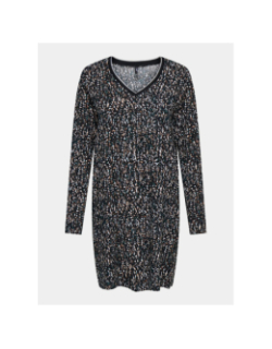 Robe courte claude life noir marron femme - Only