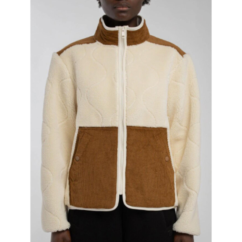 Blouson sherpa zippé b-shyra beige et marron femme - Teddy Smith