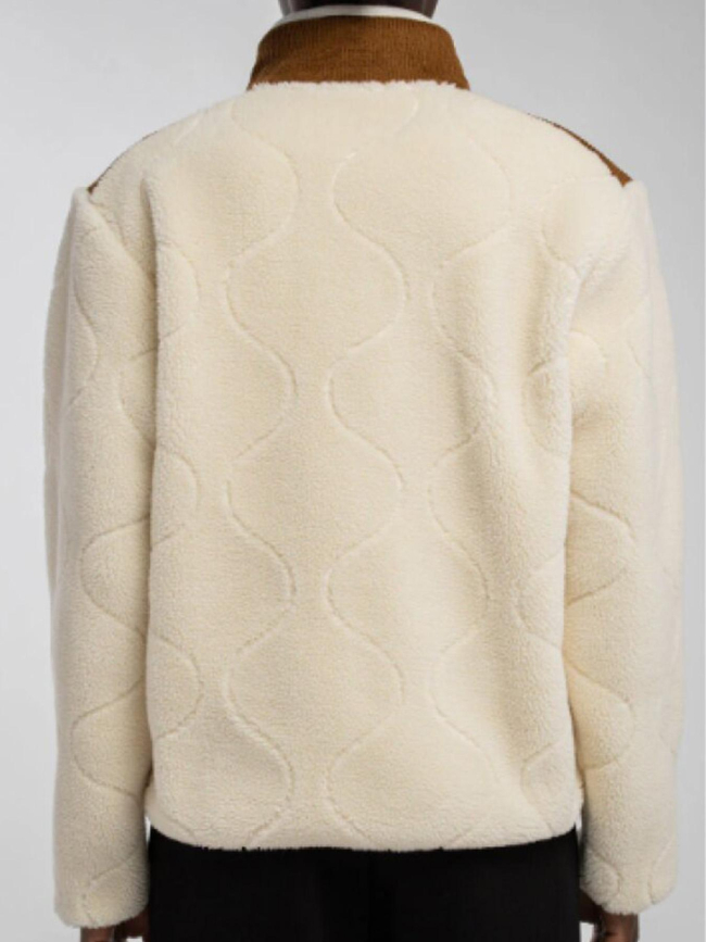 Blouson sherpa zippé b-shyra beige et marron femme - Teddy Smith