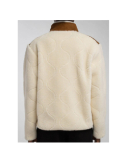 Blouson sherpa zippé b-shyra beige et marron femme - Teddy Smith