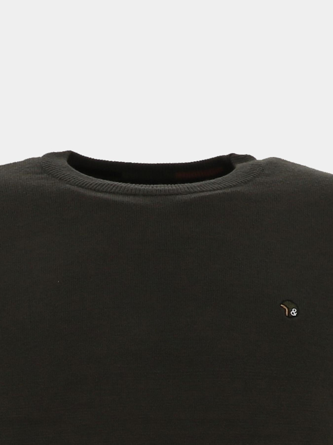 Pull col rond fazaron kaki homme - Benson & Cherry