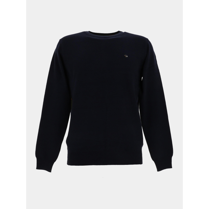 Pull col rond fazaron bleu marine homme - Benson & Cherry