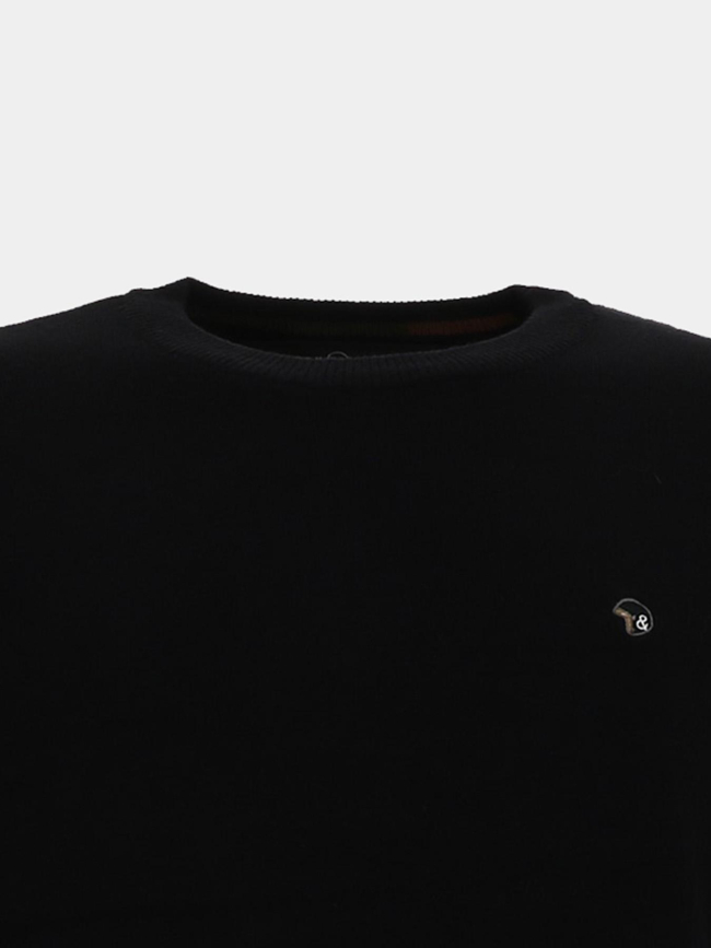 Pull col rond fazaron noir homme - Benson & Cherry