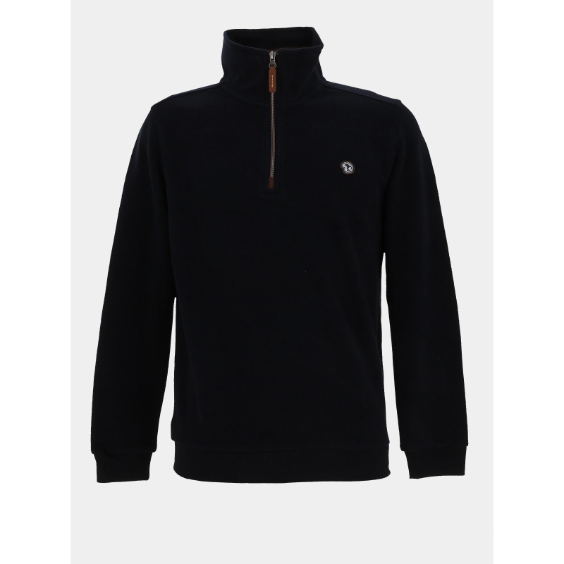 Sweat col zippé mojito bleu marine homme - Benson & Cherry