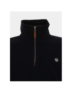 Sweat col zippé mojito bleu marine homme - Benson & Cherry