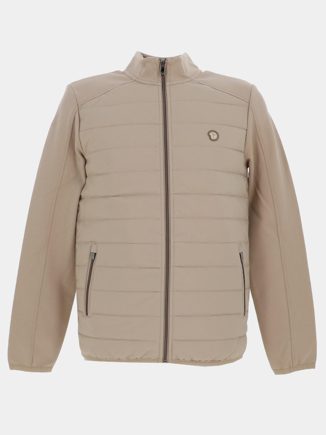 Veste bi-matière sages beige homme - Benson & Cherry