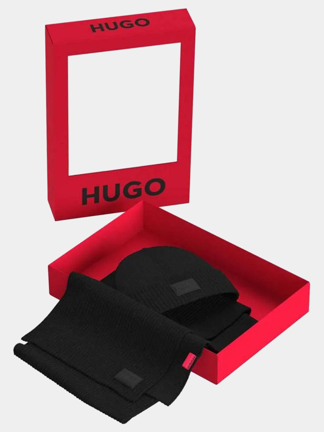 Coffret cadeau écharpe et bonnet zago noir homme - Hugo