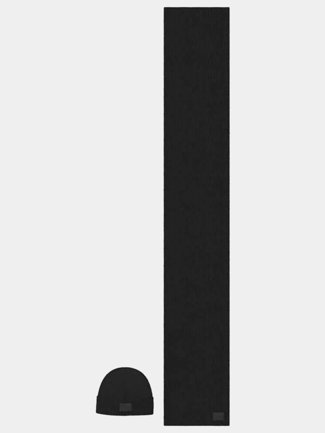 Coffret cadeau écharpe et bonnet zago noir homme - Hugo