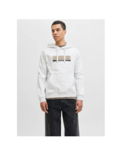 Sweat à capuche jorinwood chiné blanc homme - Jack & Jones
