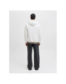 Sweat à capuche jorinwood chiné blanc homme - Jack & Jones