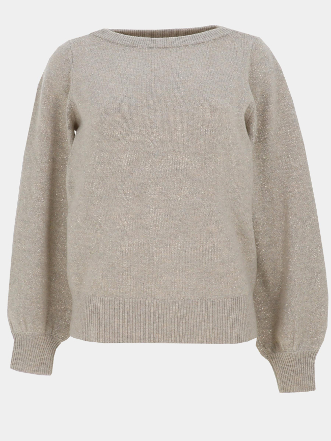 Pull pailleté rue beige femme - Jdy