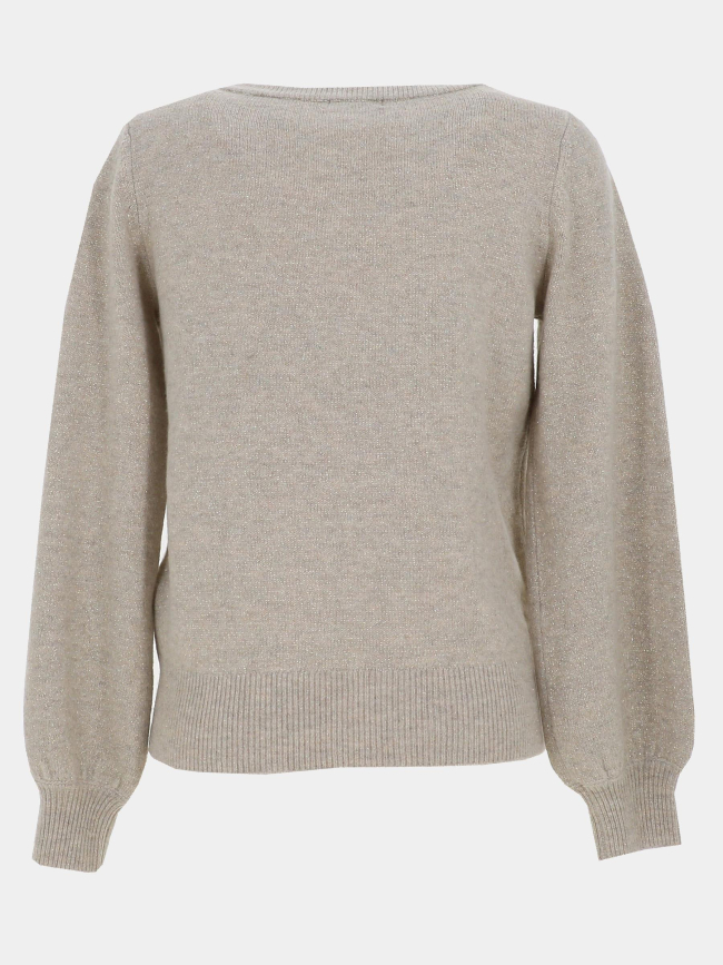 Pull pailleté rue beige femme - Jdy