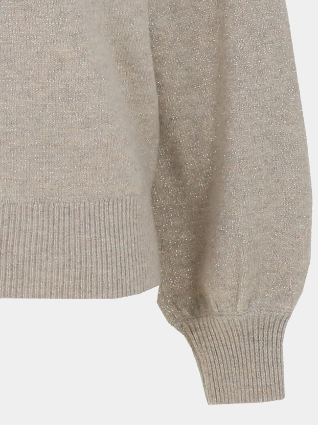 Pull pailleté rue beige femme - Jdy