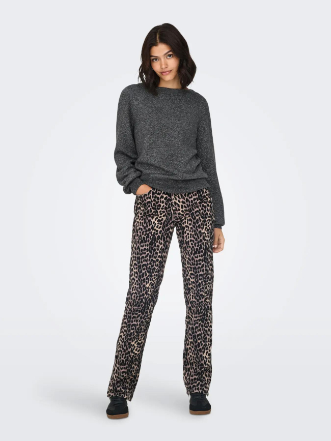 Pull pailleté rue gris femme - Jdy