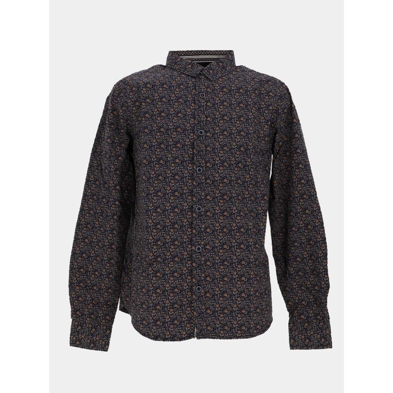 Chemise popeline all over bleu marine homme - Rms 26