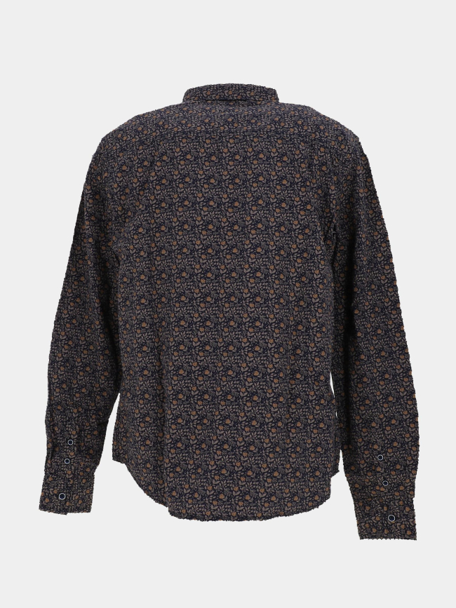 Chemise popeline all over bleu marine homme - Rms 26