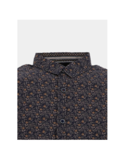 Chemise popeline all over bleu marine homme - Rms 26