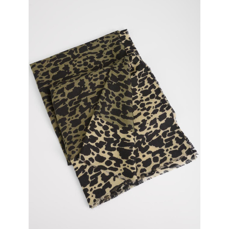 Echarpe léopard marta noir femme - Le Temps Des Cerises